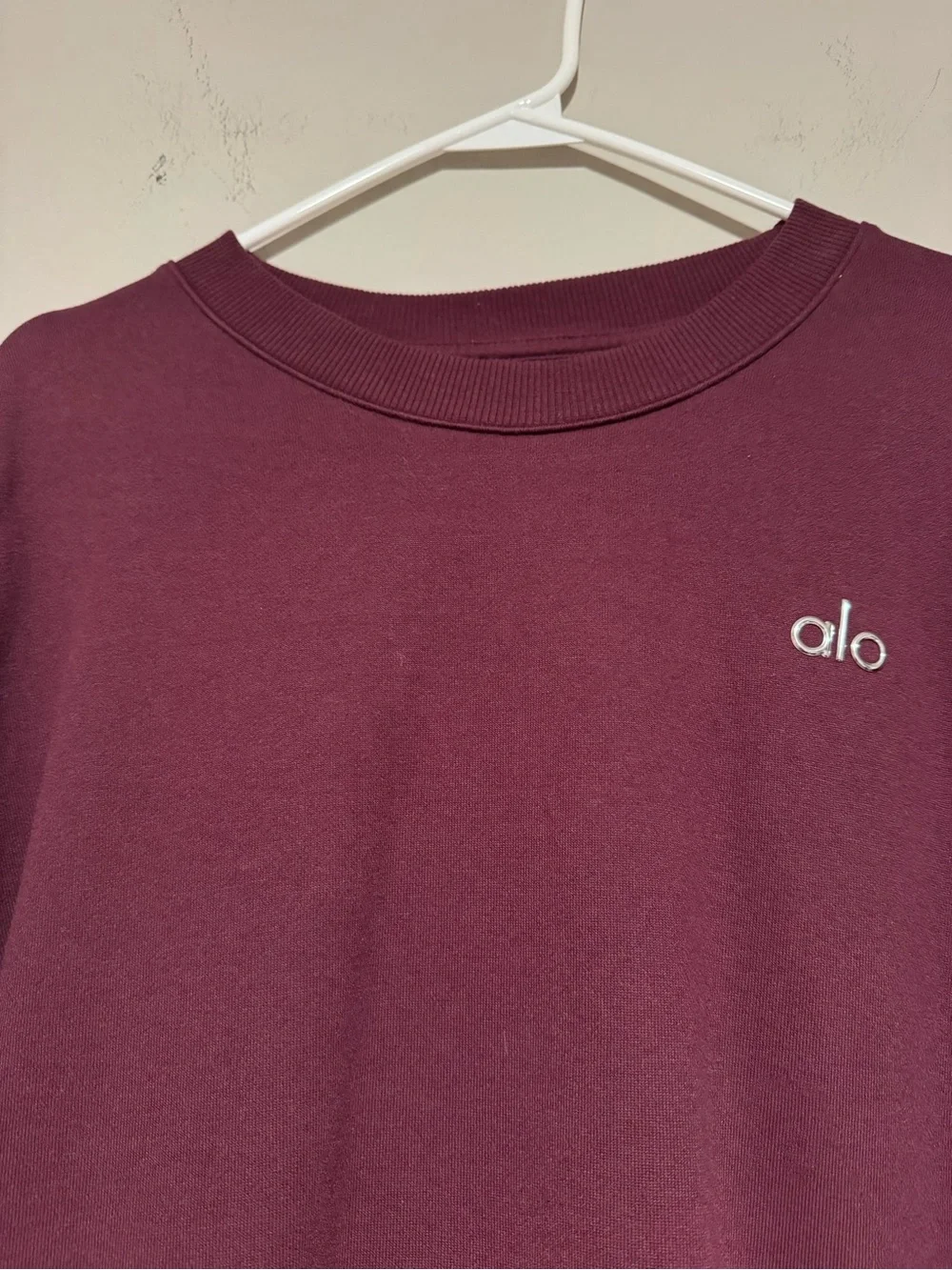 ALO Yoga Crewneck Sweatshirt -burgundy, Wine Sz XL